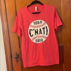 Bella Canvas Vintage Red Baseball Tee